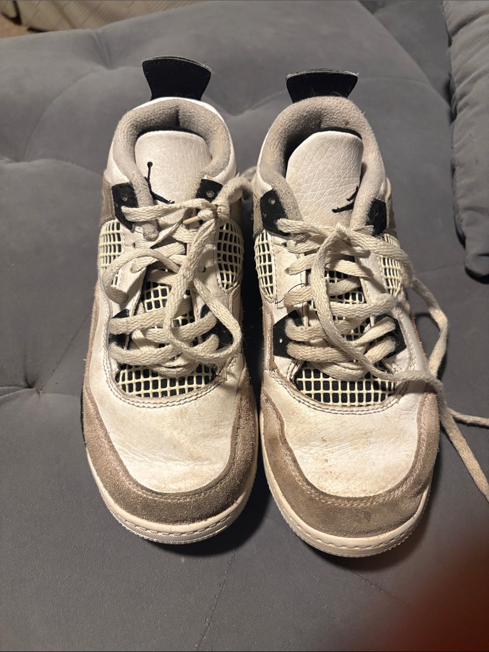 Kids White and black Jordan Sneakers